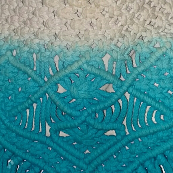 Blue and beige purse - Picture 3 of 5